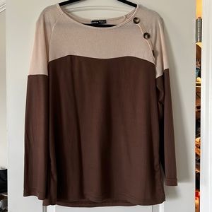 Shein two tone waffle knit tee